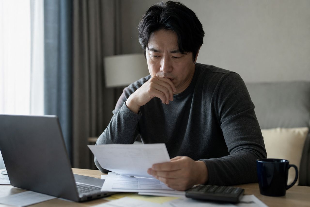 파산면책 후에도 빚이 남는다? 비면책채권 5가지 완벽 정리 관련 상황을 보여주는 이미지 — 서류를 검토하는 모습