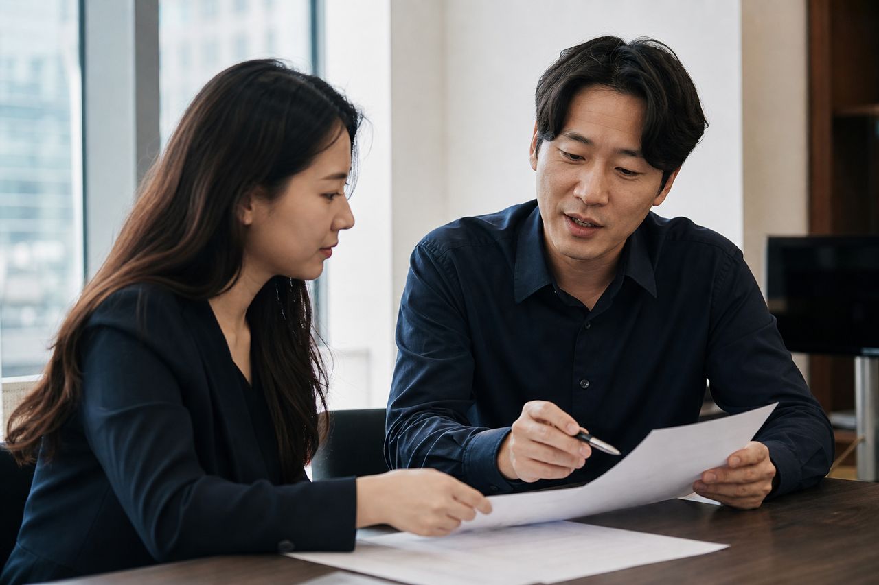 파산면책 후에도 빚이 남는다? 비면책채권 5가지 완벽 정리 관련 전문가 상담·서류 검토 장면