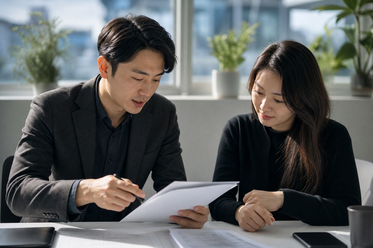 급여가 밀린 근로자의 개인회생, 미지급 임금과 실제 입금액 정리하기 관련 전문가 상담·서류 검토 장면