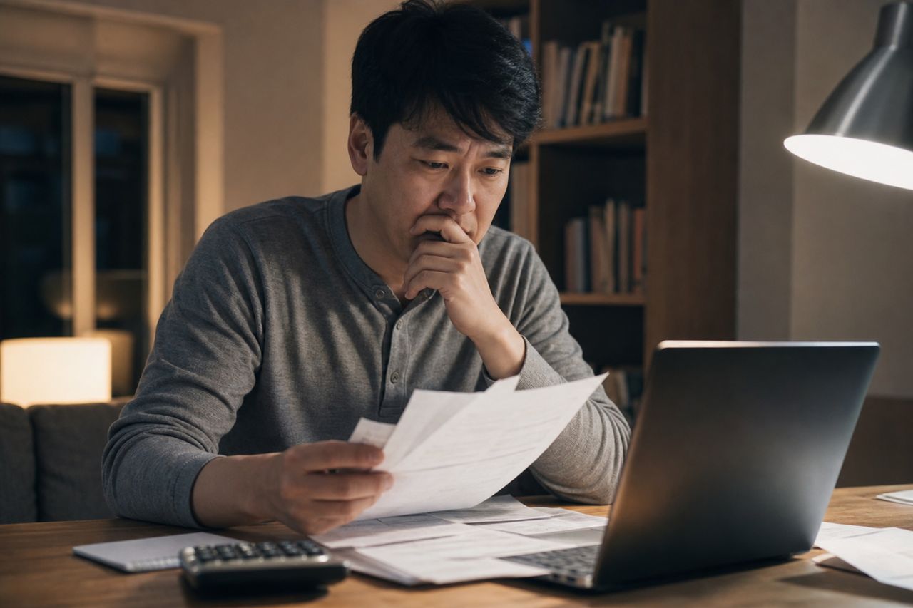 직장인 개인회생, 급여 소득자가 준비할 소득 자료 관련 상황을 보여주는 이미지 — 서류를 검토하는 모습