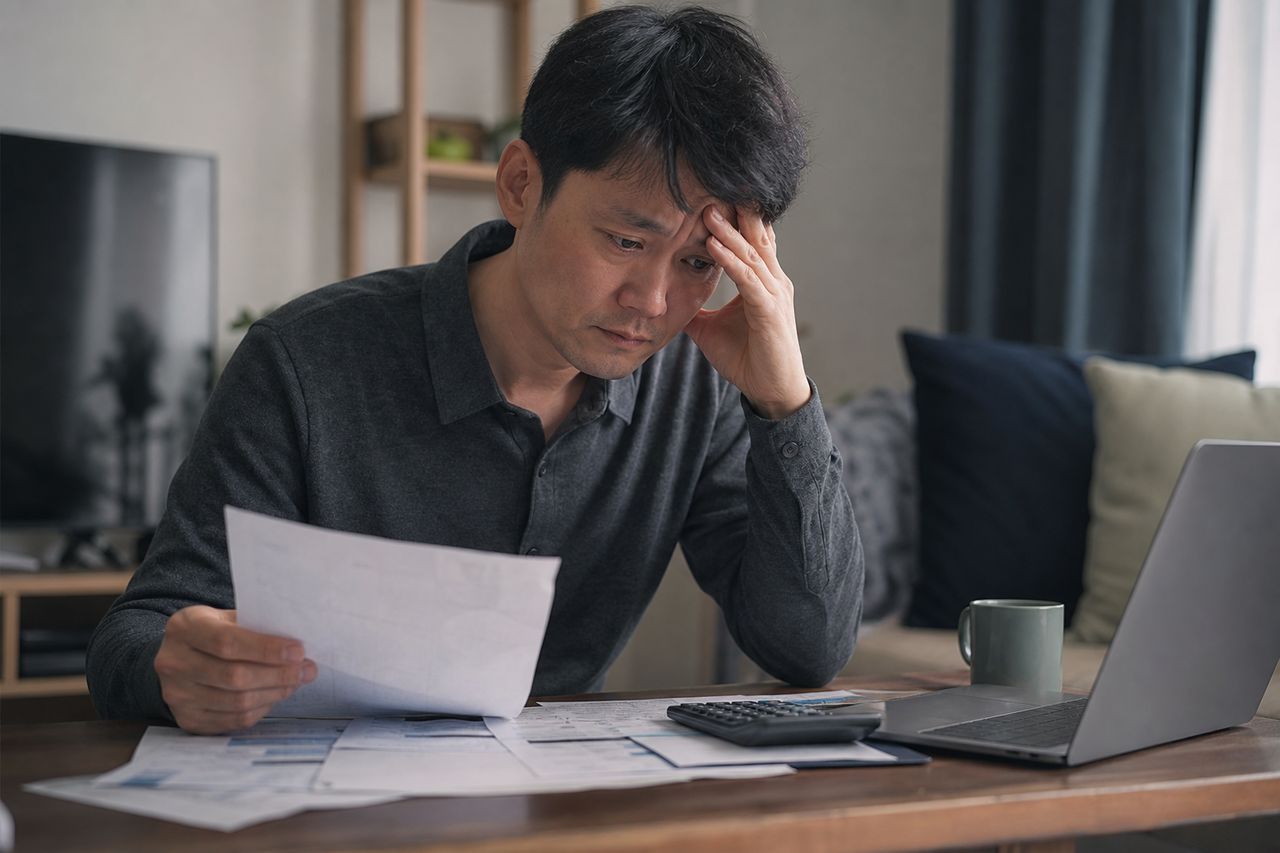 개인회생 재산, 재산이 있어도 신청할 수 있는지와 청산가치 관련 상황을 보여주는 이미지 — 서류를 검토하는 모습