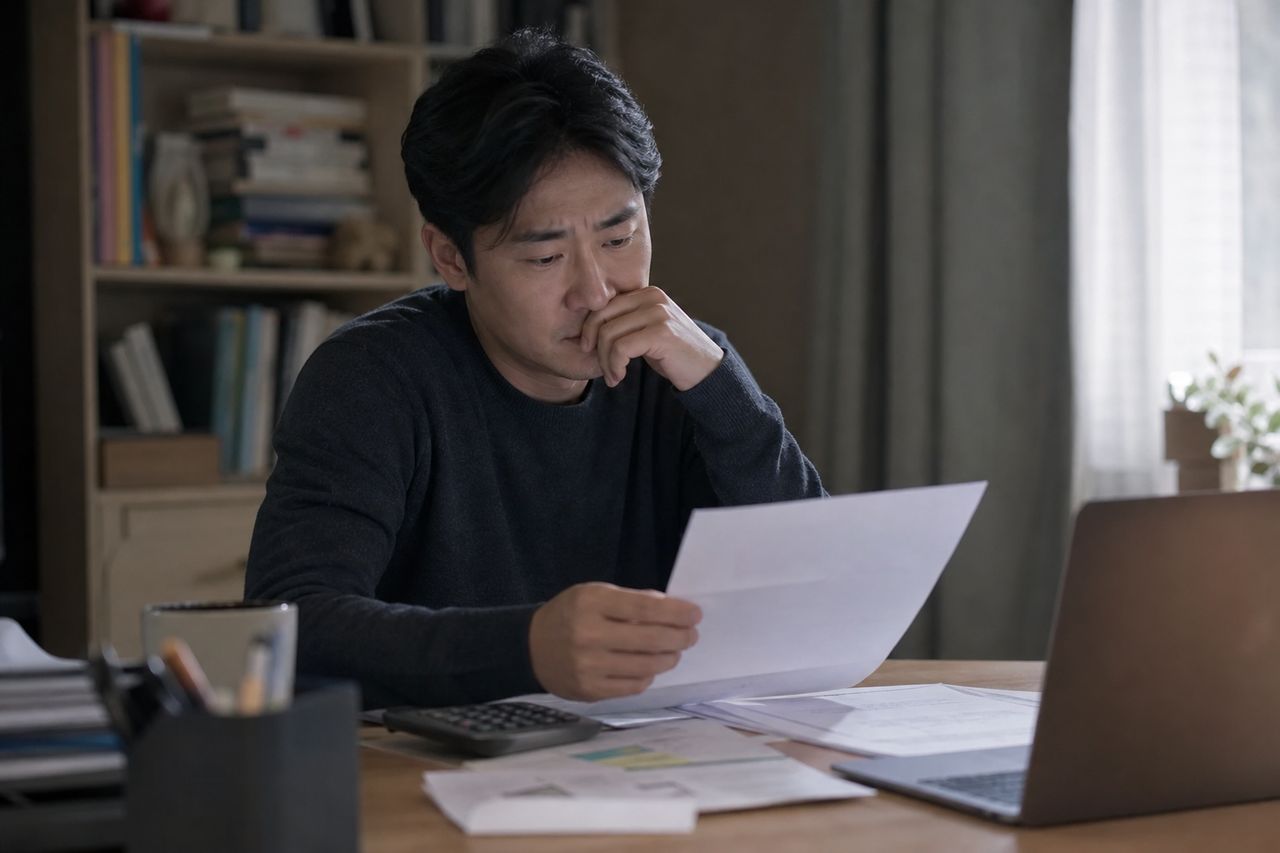 개인회생 서류, 발급처별로 정리한 준비 목록 관련 상황을 보여주는 이미지 — 서류를 검토하는 모습