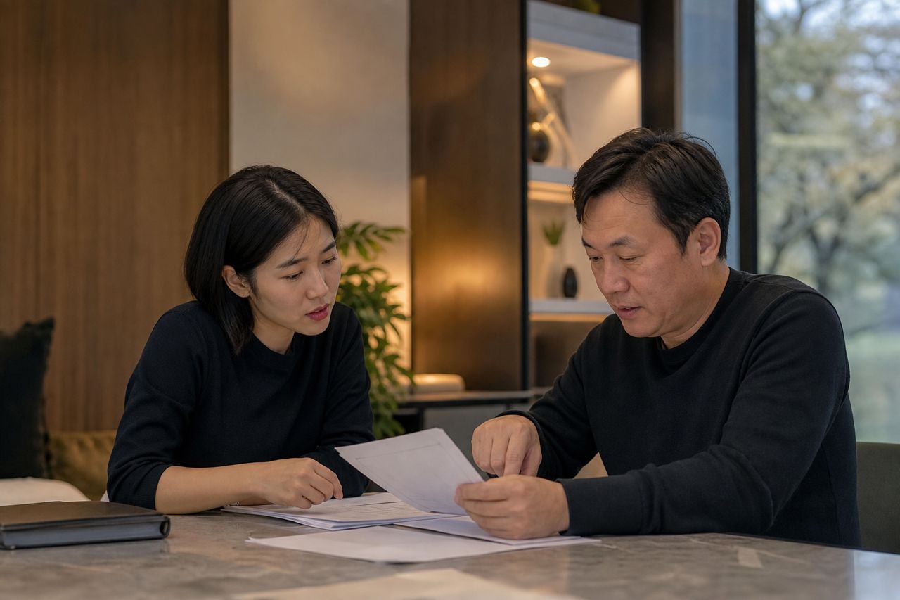 개인회생 법원, 내 사건은 어느 법원에 접수하나 관련 전문가 상담·서류 검토 장면