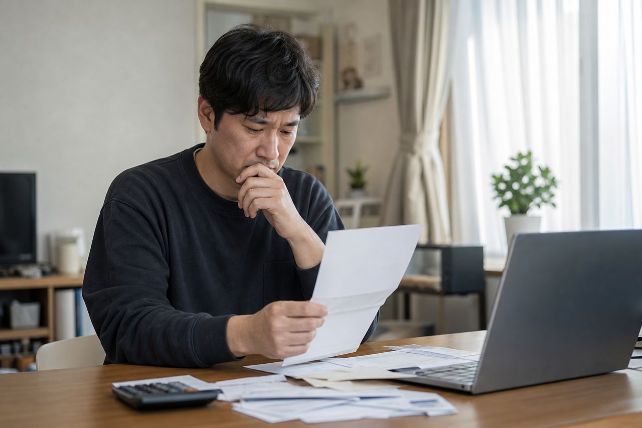 개인회생 중 이직, 직장이나 소득이 바뀌면 해야 할 일 관련 상황을 보여주는 이미지 — 서류를 검토하는 모습