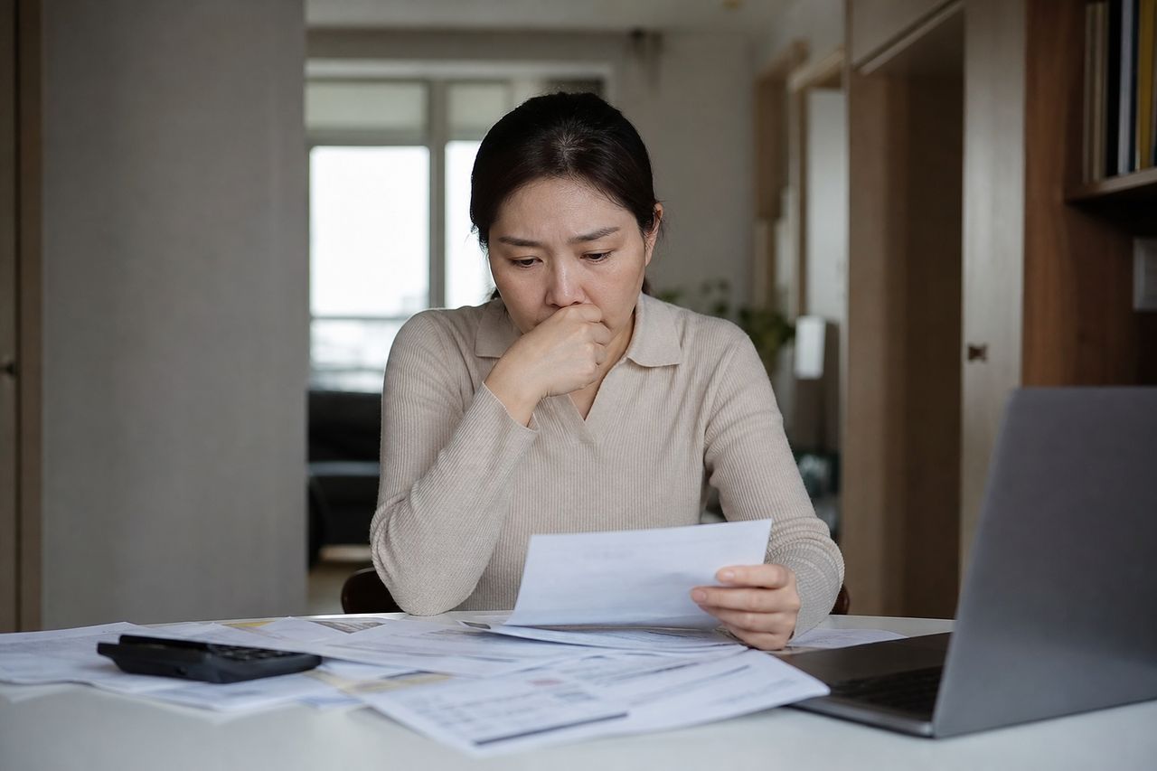 개인회생 카드사용 내역, 신청 전 확인할 쟁점 관련 상황을 보여주는 이미지 — 서류를 검토하는 모습