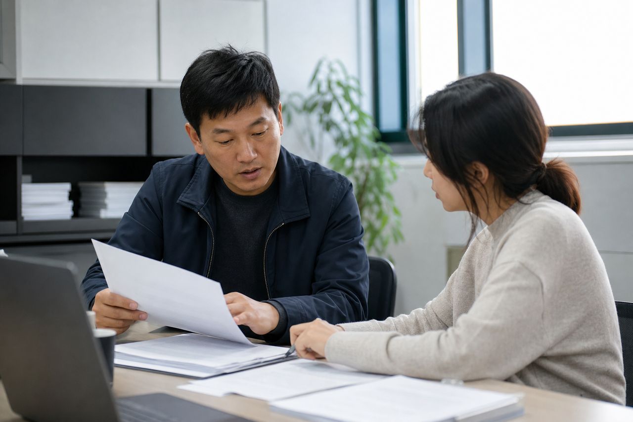 개인회생 카드사용 내역, 신청 전 확인할 쟁점 관련 전문가 상담·서류 검토 장면