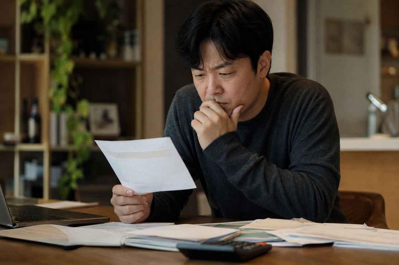 개인회생 보증인 독촉, 상황별로 먼저 살펴볼 내용 관련 상황을 보여주는 이미지 — 서류를 검토하는 모습