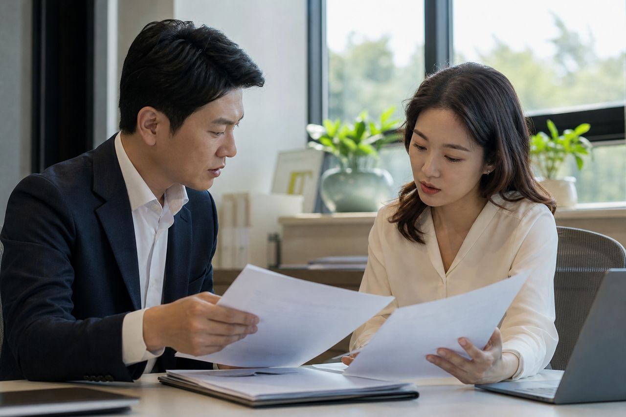 소득감소 개인회생, 준비 자료와 판단 기준 관련 전문가 상담·서류 검토 장면
