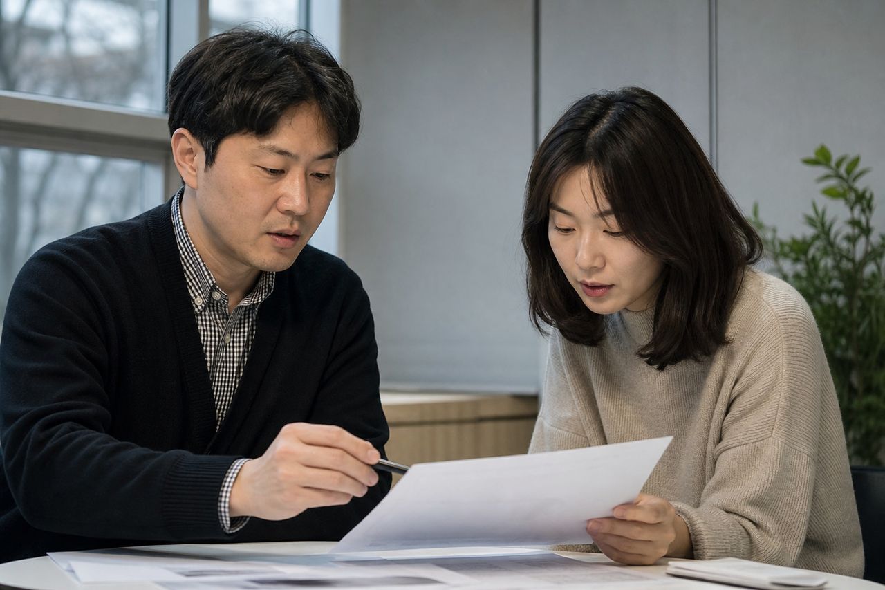 분양권 포기하려 개인회생 신청했는데 내가 낸 돈 계약금 10% 돌려 받을 수 있나요? 포기해야 하나요? 관련 전문가 상담·서류 검토 장면