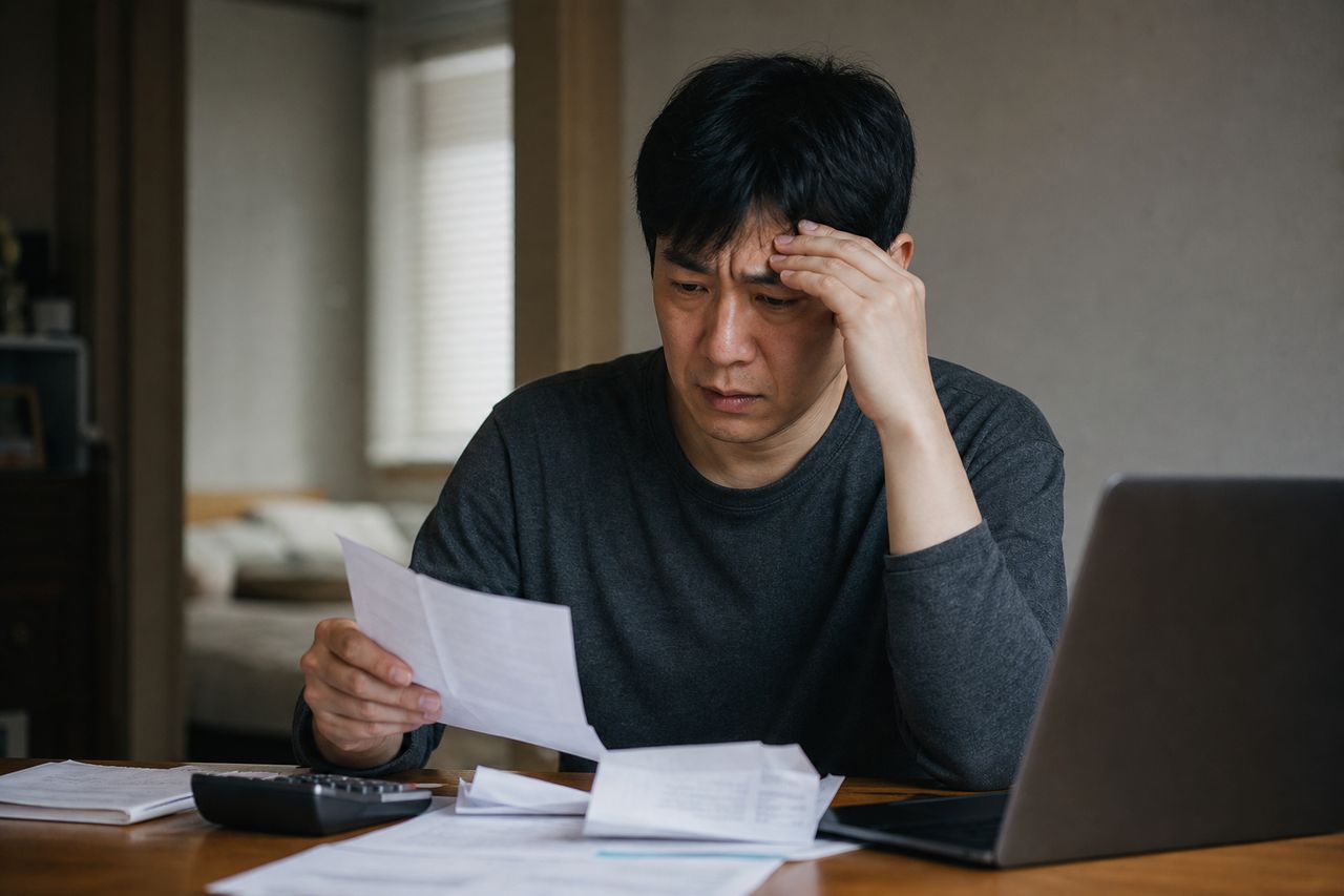 부동산 분양권계약 해제 등을 목적으로 하는 개인회생제도 이용과 관련한 2025년 12월 동향 관련 상황을 보여주는 이미지 — 서류를 검토하는 모습