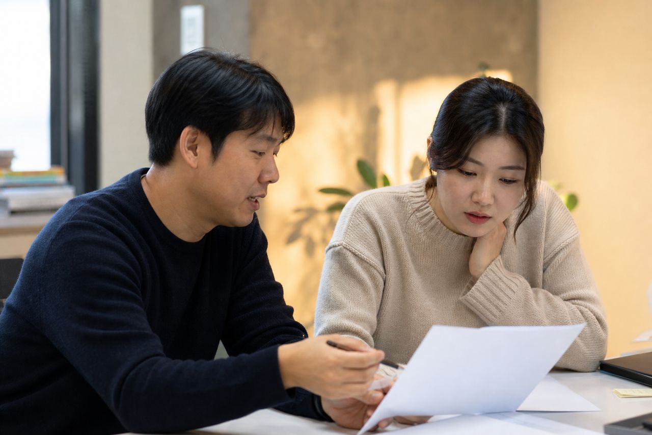 분양권 해지와 개인회생 이렇게 해결하세요 관련 전문가 상담·서류 검토 장면