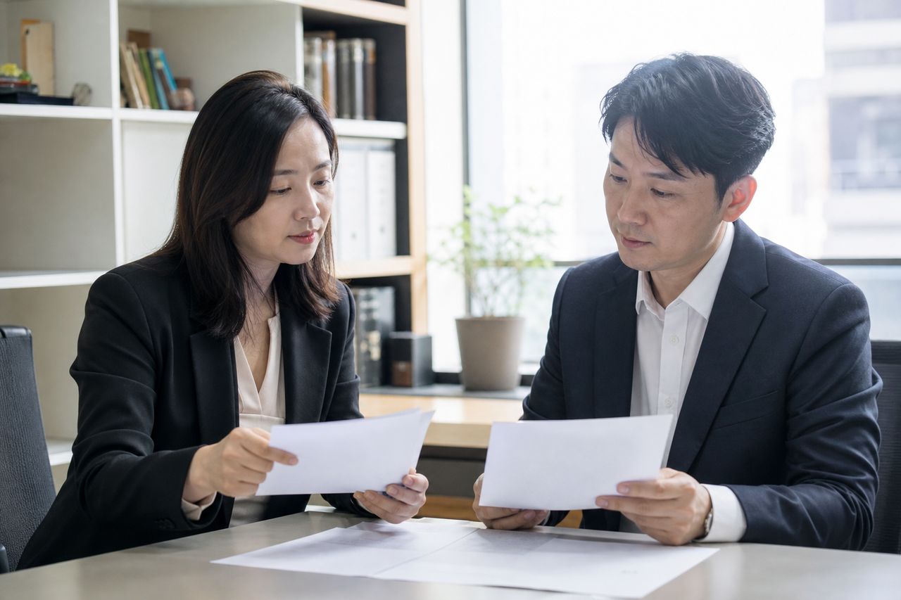 개인회생 누락채권, 진행 단계와 확인사항 관련 전문가 상담·서류 검토 장면