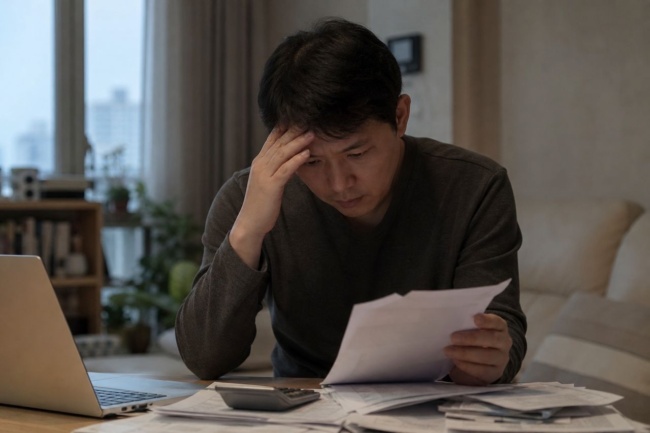 개인회생 압류 해제 절차, 상담 전에 정리할 질문 관련 상황을 보여주는 이미지 — 서류를 검토하는 모습