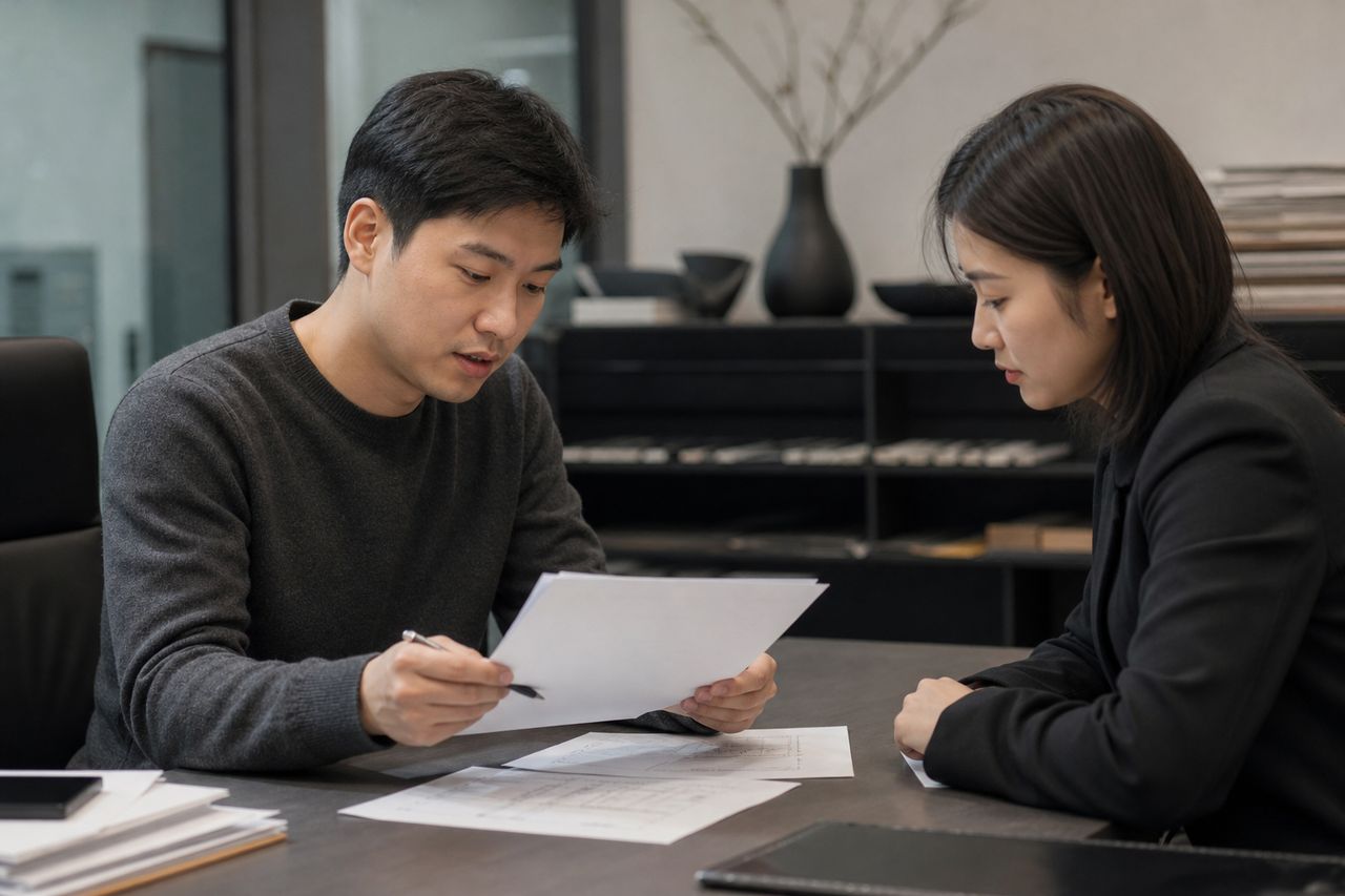 개인회생 지인 채무, 상황별로 먼저 살펴볼 내용 관련 전문가 상담·서류 검토 장면