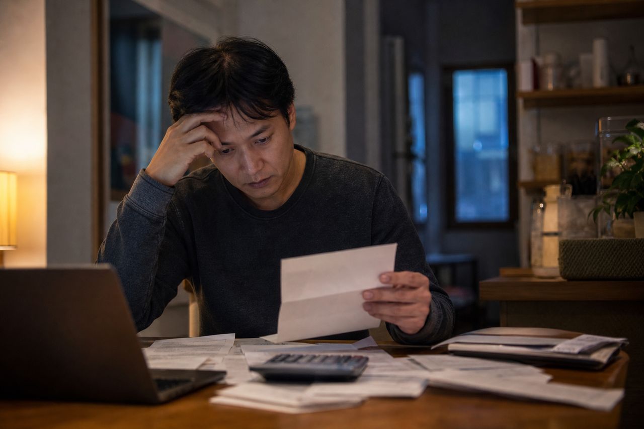 개인회생 사건조회, 준비 자료와 판단 기준 관련 상황을 보여주는 이미지 — 서류를 검토하는 모습