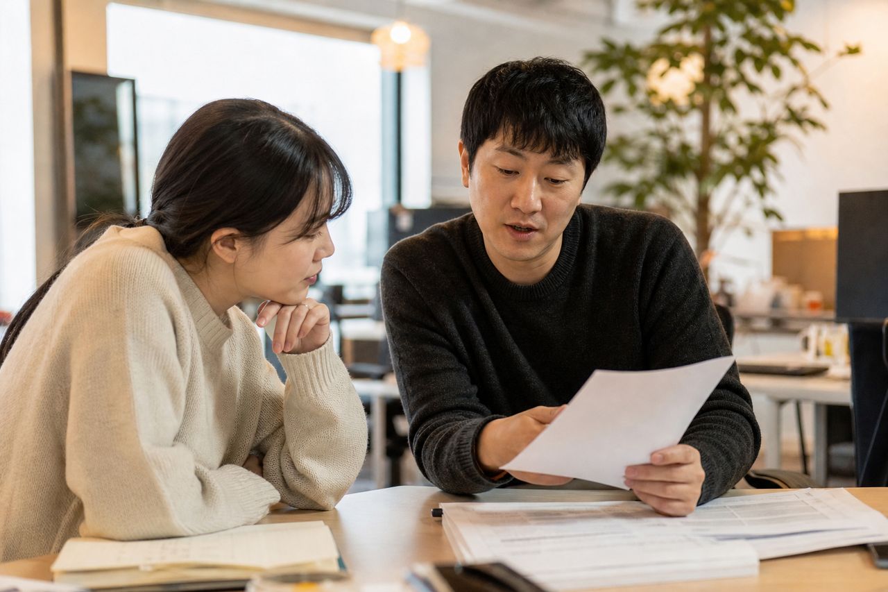 개인회생 사건조회, 준비 자료와 판단 기준 관련 전문가 상담·서류 검토 장면