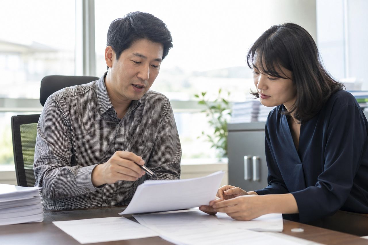 분양권을 소지한 상태에서 개인회생시 시행사가 분양계약을 해제할 수 밖에 없는 이유 관련 전문가 상담·서류 검토 장면