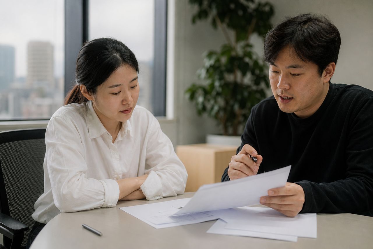 오피스텔 분양권 개인회생 관련 전문가 상담·서류 검토 장면
