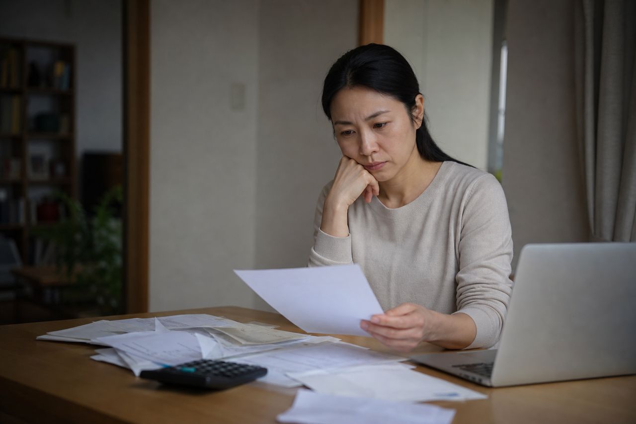 개인회생신청 관련 상황을 보여주는 이미지 — 서류를 검토하는 모습