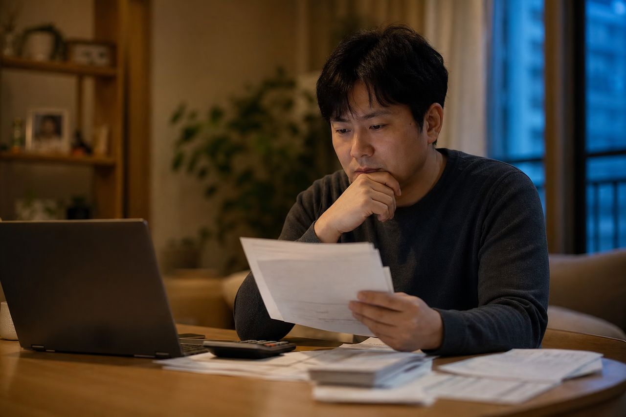 부산개인회생 관련 상황을 보여주는 이미지 — 서류를 검토하는 모습