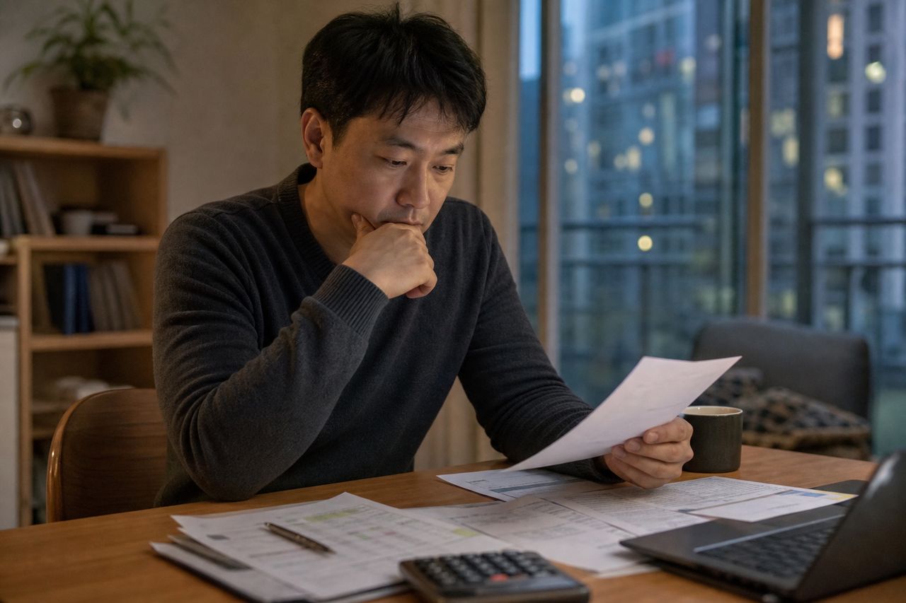 부산개인회생, 부산회생법원 관련 상황을 보여주는 이미지 — 서류를 검토하는 모습