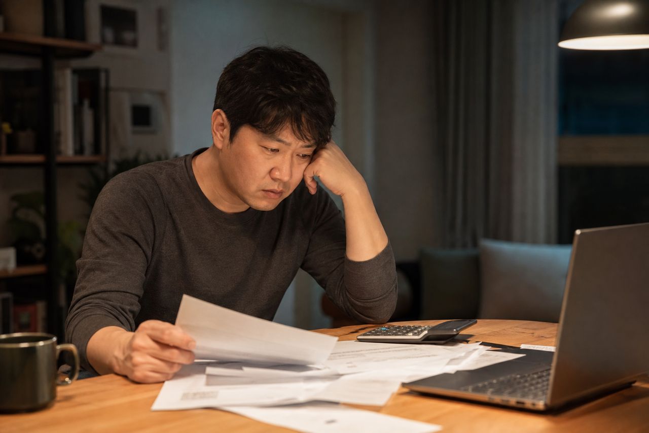 부산개인회생 파산 법원 전문 변호사 조력 관련 상황을 보여주는 이미지 — 서류를 검토하는 모습
