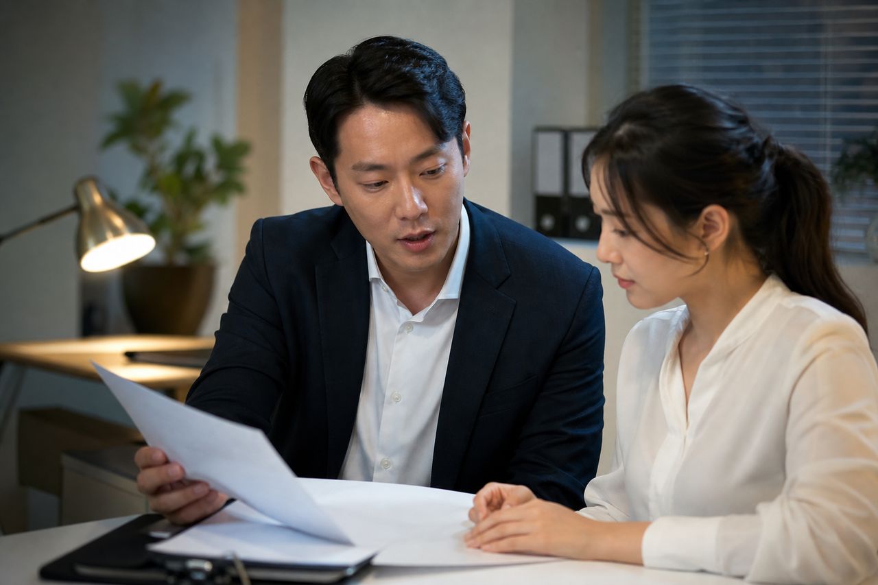 부산개인회생 파산 법원 전문 변호사 조력 관련 전문가 상담·서류 검토 장면