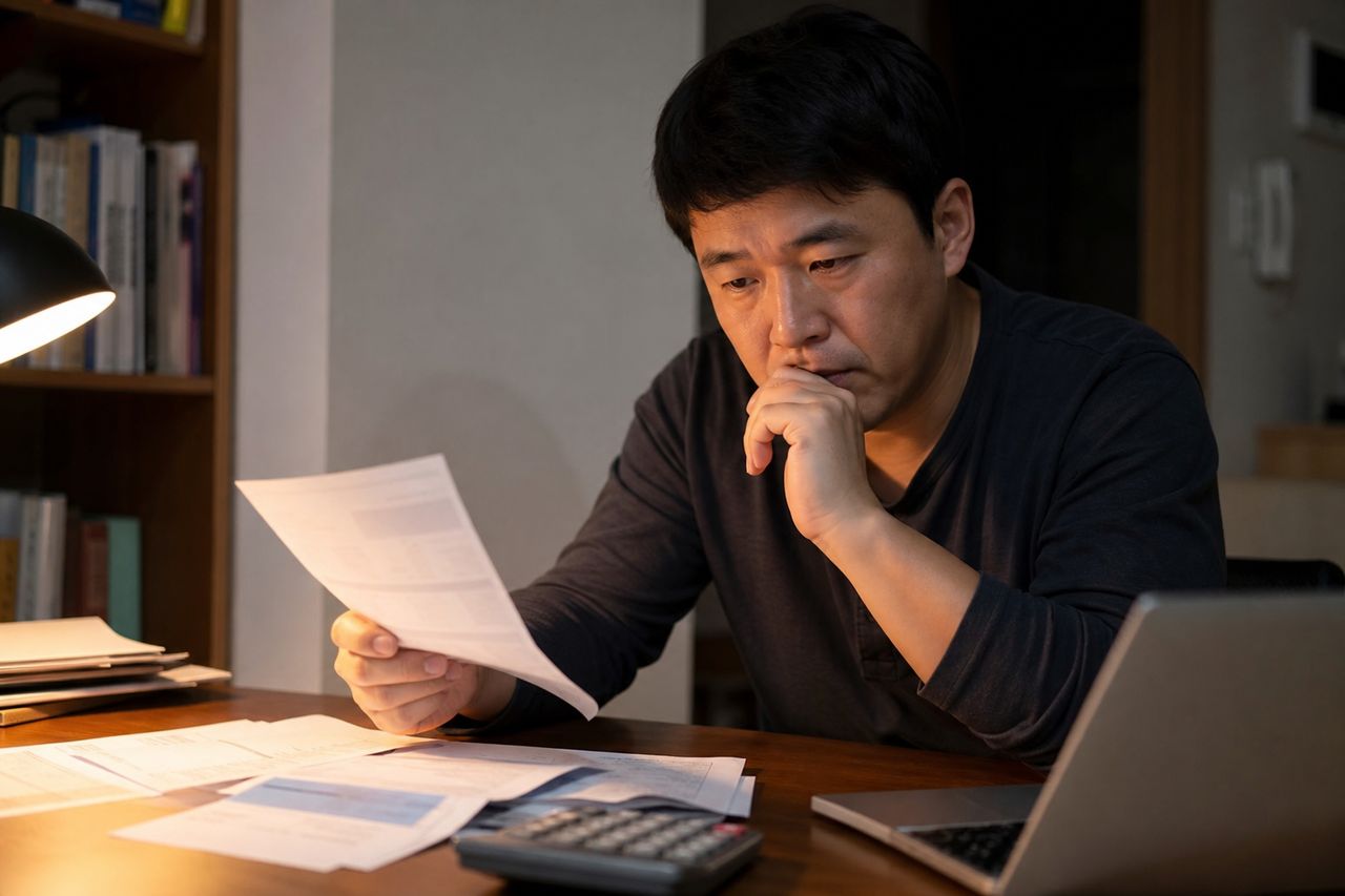 분양해지하면 부동산 계약금 돌려받을 수 있을까? 관련 상황을 보여주는 이미지 — 서류를 검토하는 모습