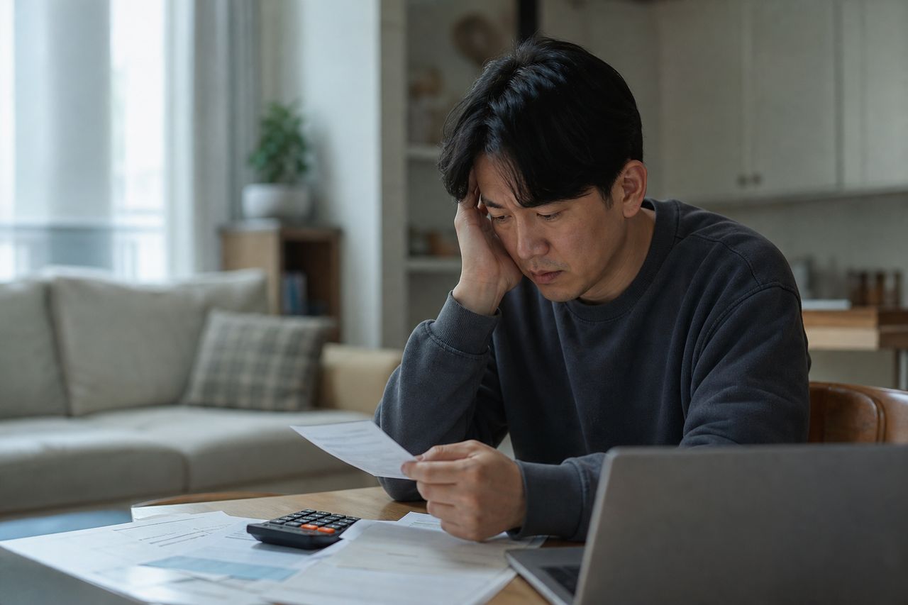 중도금 대출 받은 분양계약, 개인회생 전에 꼭 봐야 할 것 관련 상황을 보여주는 이미지 — 서류를 검토하는 모습