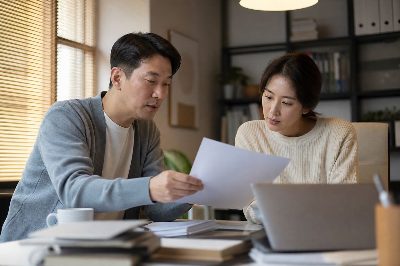 개인회생 중 분양권 중도금·잔금, 어떻게 처리될까? 관련 전문가 상담·서류 검토 장면