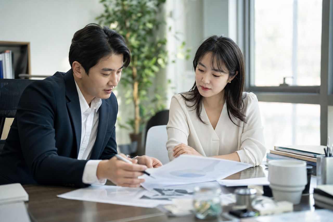 분양권 개인회생, 계약해지까지 가능할까? 관련 전문가 상담·서류 검토 장면