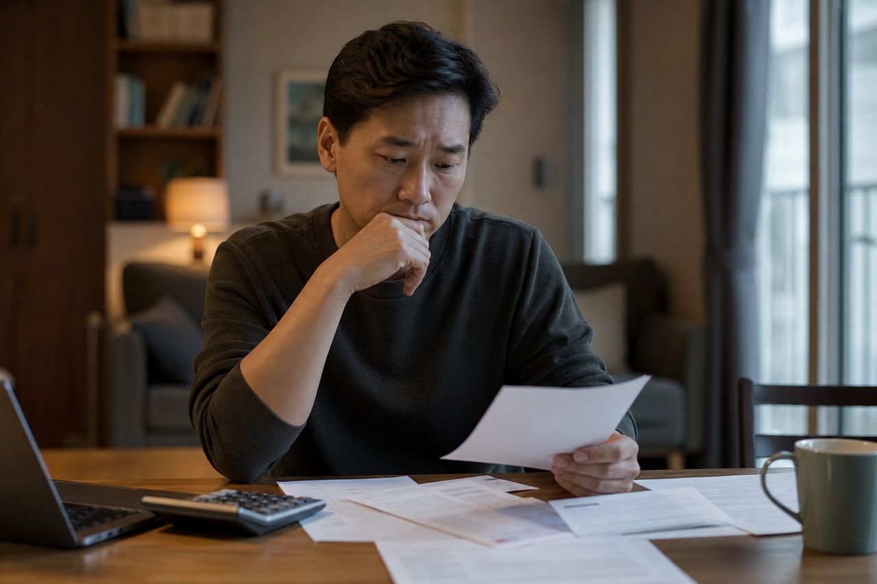 학자금 1,800만 원 + 투자 손실 4,200만 원, 24세 취준생 — 주식·코인 채무가 '사행성'이라 회생 안 된다는 말 믿다 6개월 허비한 사례와 개인회생로펌이 법원에 청산가치 산입 제외 소명하는 실제 방법 관련 상황을 보여주는 이미지 — 서류를 검토하는 모습