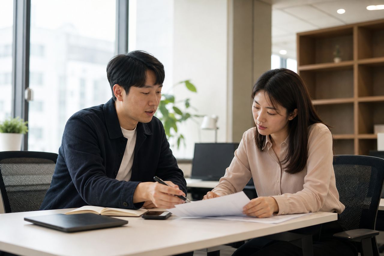 대구개인회생 관련 전문가 상담·서류 검토 장면