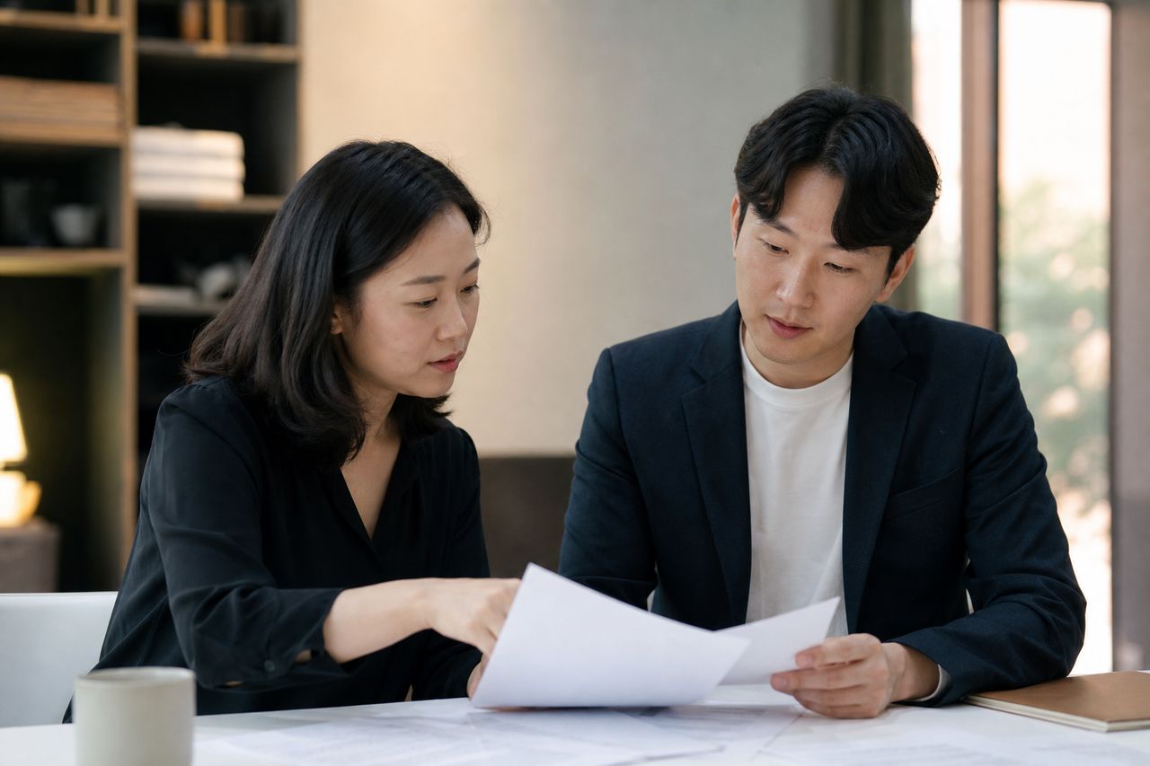 분양계약 중도금·잔금, 개인회생으로 정리할 수 있을까? 관련 전문가 상담·서류 검토 장면
