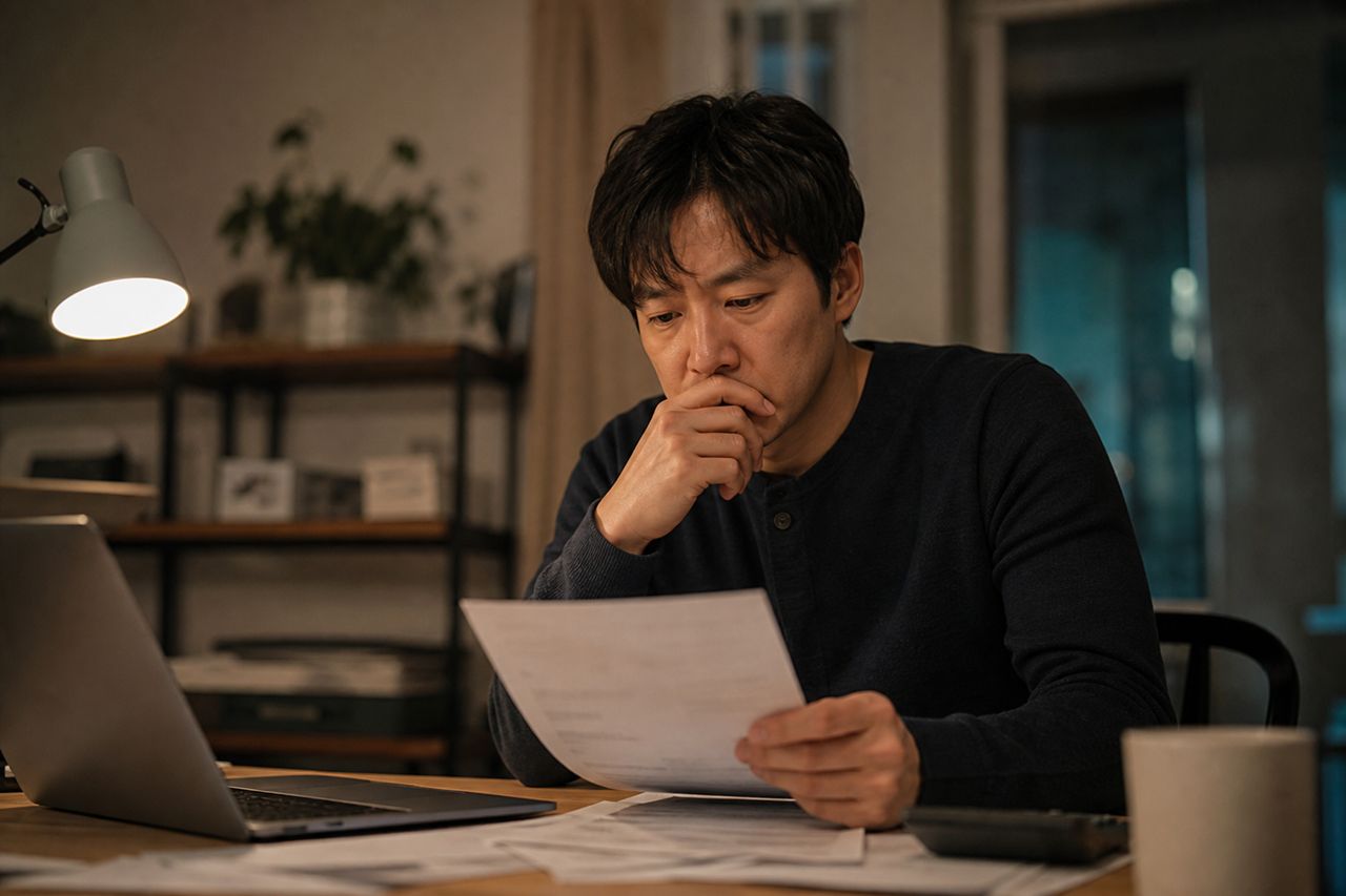 개인회생 중 분양권 중도금·잔금, 어떻게 처리될까? 관련 상황을 보여주는 이미지 — 서류를 검토하는 모습