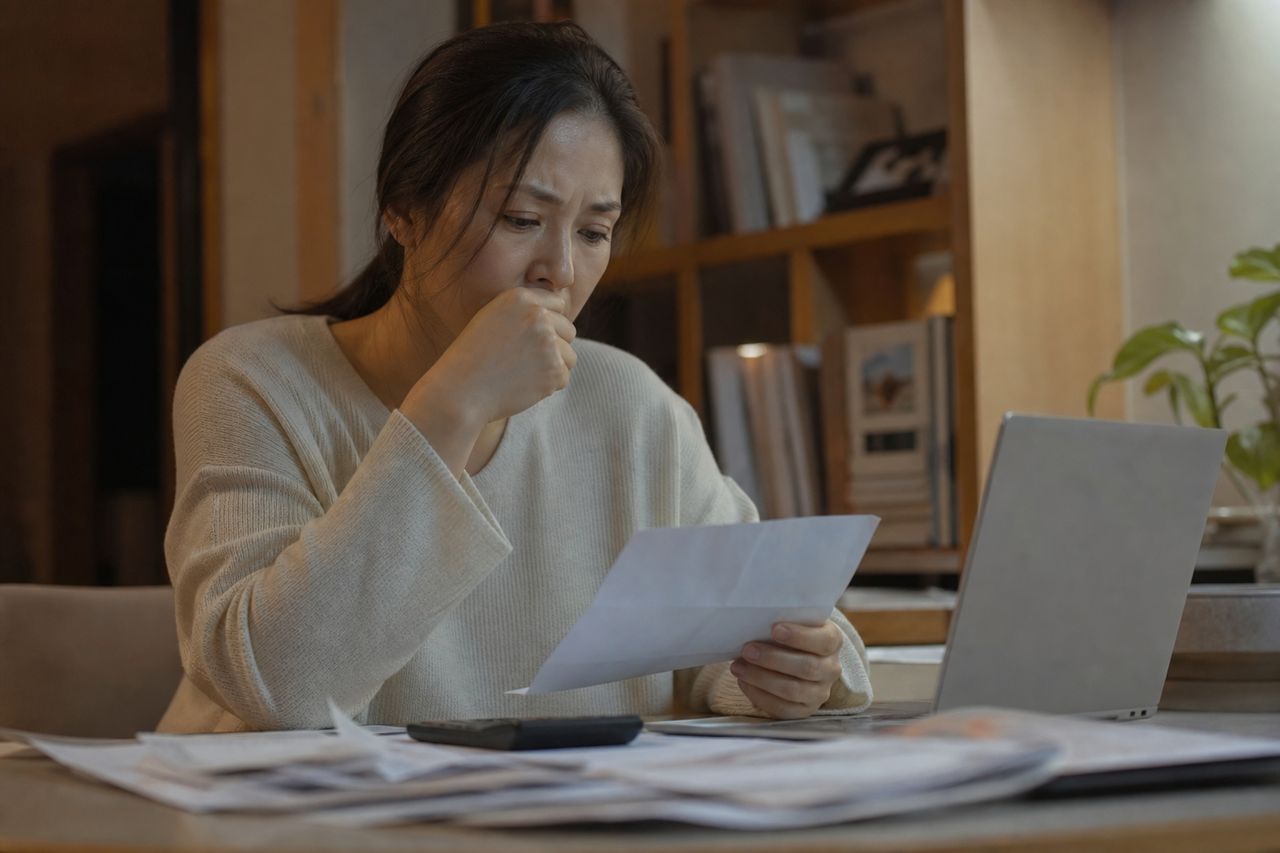 학자금·카드빚 3,600만 원, 취업 첫해 연체 시작한 25세 — 개인회생장점 중 '파산과 달리 신용정보 조기 삭제'가 취업·이직에 미치는 영향과 2025.7.18 규약 개정으로 1년 성실납부 시 공공정보 먼저 지워지는 구조 관련 상황을 보여주는 이미지 — 서류를 검토하는 모습