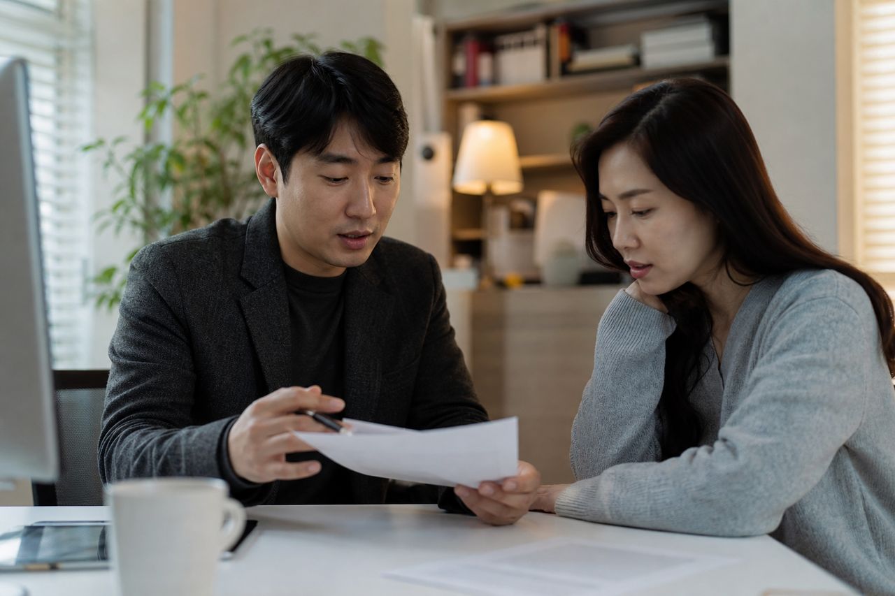 학자금·카드 합산 5,200만 원, 취업 첫해 연체 시작한 27세 개인회생 성공 사례 — 2026년 보험 해약환급금 면제 한도 250만 원 상향이 사회초년생 청산가치 계산에서 실제로 유리해지는 이유 관련 전문가 상담·서류 검토 장면