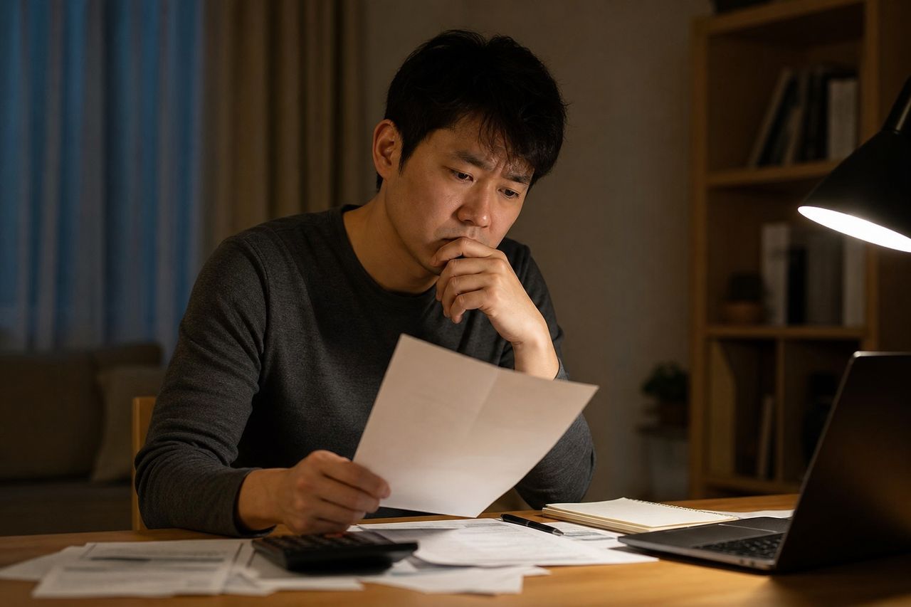 신용거래융자 잔고 28조 원 사상 최대, 반대매매로 1억 8천 날린 35세 IT 직장인 — 주식 빚 개인회생 성공사례로 본 '변제금 월 55만 원' 인가까지 숨긴 게 없어야 하는 증권사 거래내역 3가지 관련 상황을 보여주는 이미지 — 서류를 검토하는 모습