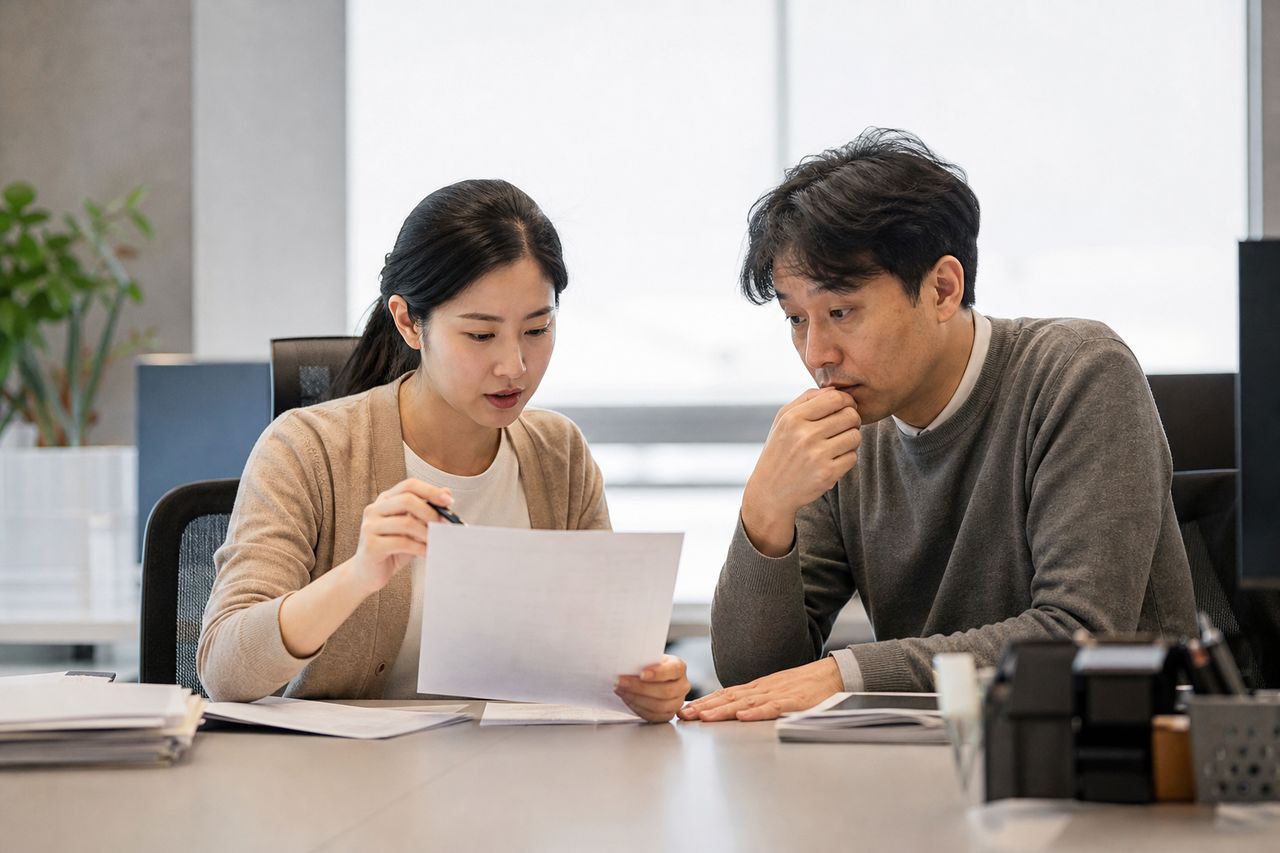 창원개인회생 관련 전문가 상담·서류 검토 장면
