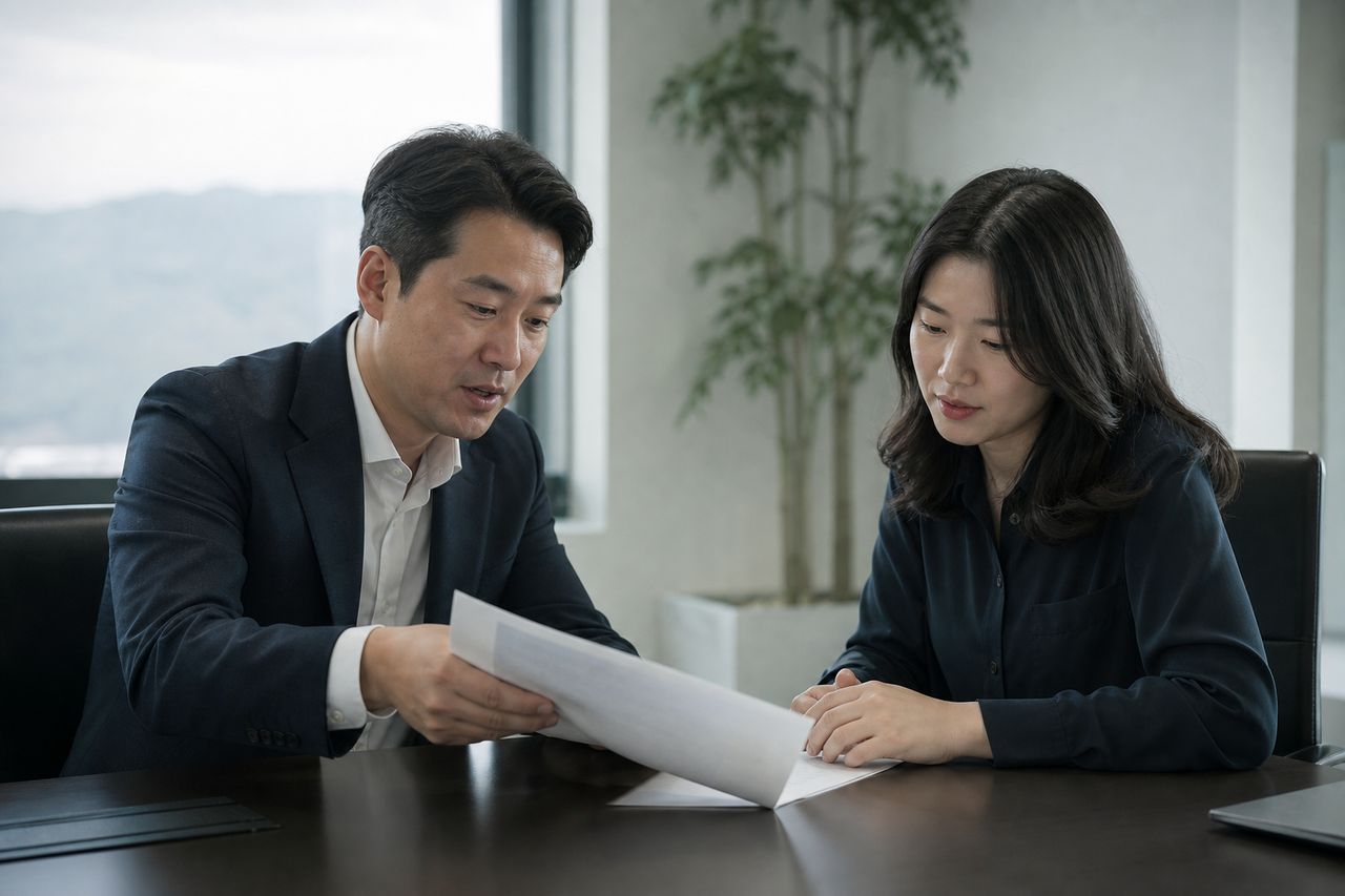 법원 별 개인회생신청자격 관련 전문가 상담·서류 검토 장면
