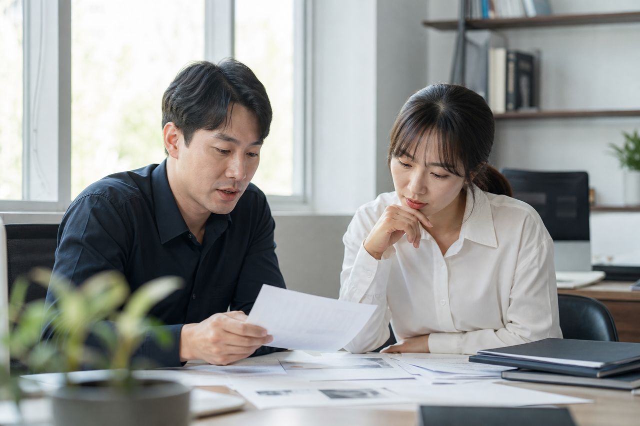 개인회생 신청 전 준비사항 관련 전문가 상담·서류 검토 장면