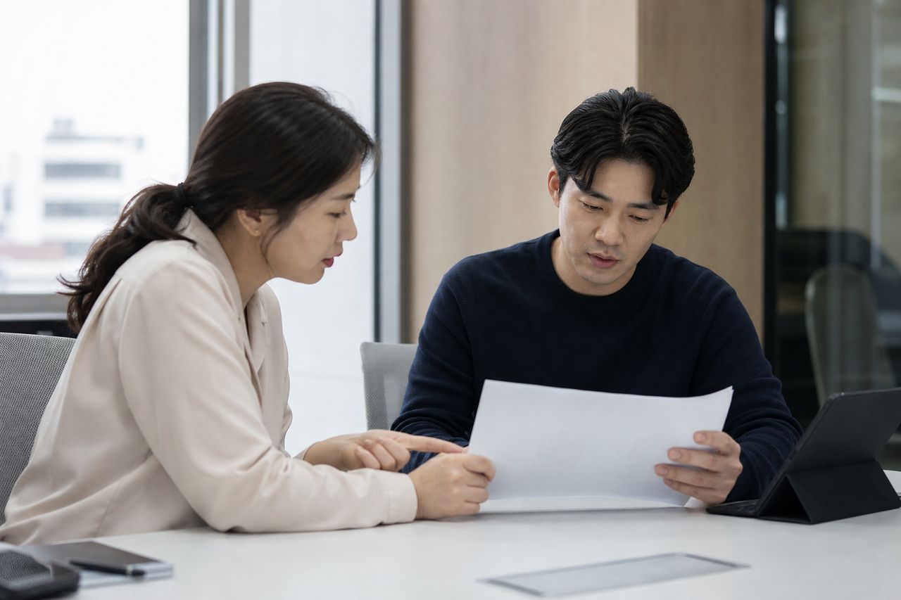 급여 압류 통보 받은 다음 날 개인회생신청방법 알아봤더니 — 인지대 2만7천 원·송달료 46만 원·수임료 200~400만 원, '총비용'으로 비교해야 속지 않는 이유 관련 전문가 상담·서류 검토 장면