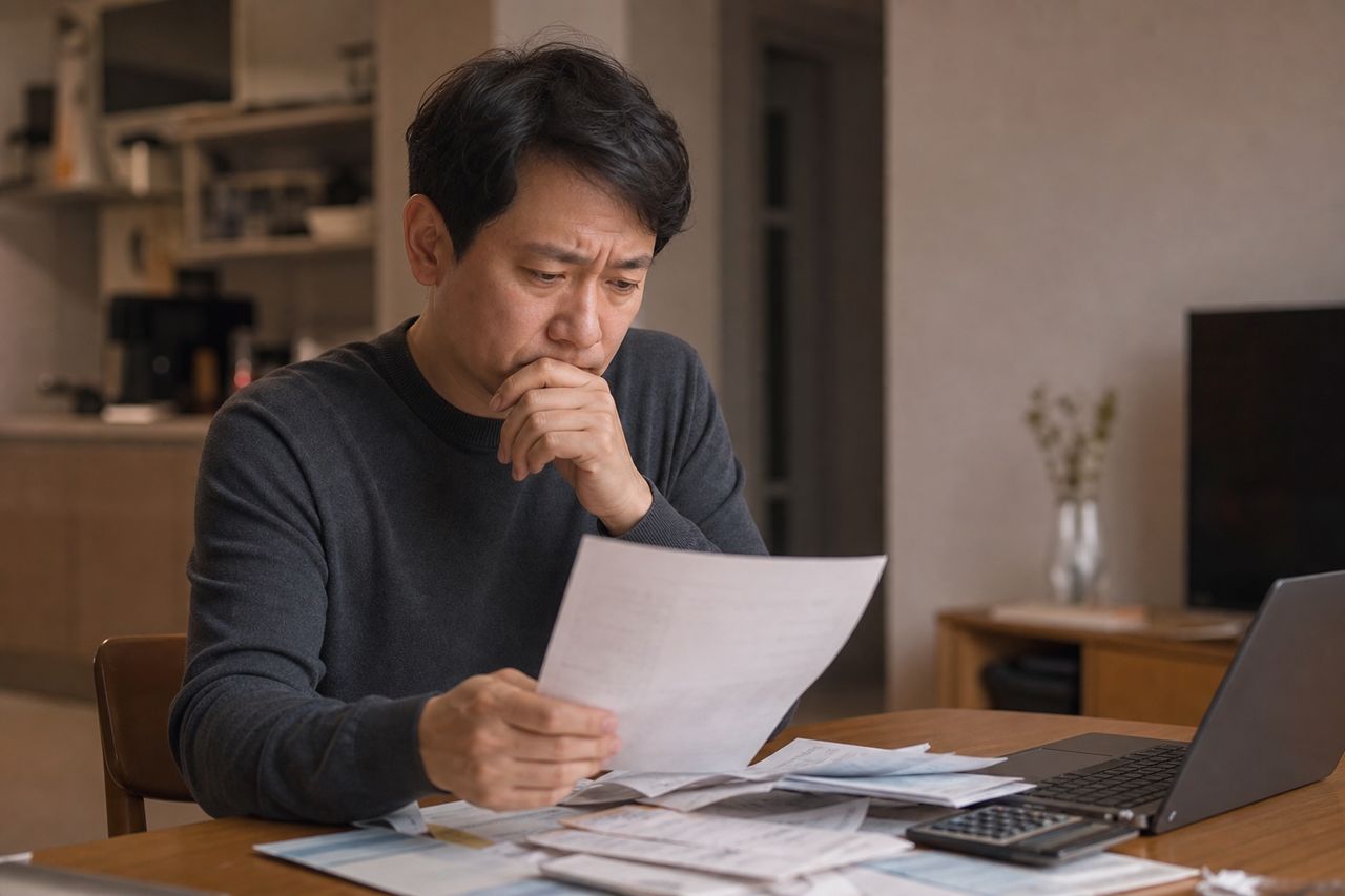 마이너스통장·주식담보대출 합산 8,500만 원, 23세 사회초년생의 주식투자 개인회생 — '사행성 투자'라 기각된다는 말 때문에 6개월 버텼더니 압류까지 왔다, 보정명령 받기 전 가능한 타이밍과 불가능한 타이밍 관련 상황을 보여주는 이미지 — 서류를 검토하는 모습