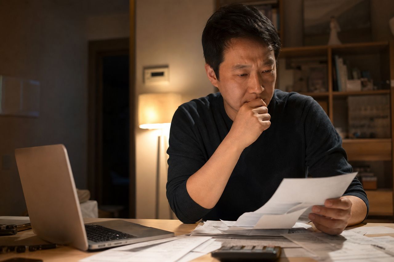 보증채무 개인회생신청 관련 상황을 보여주는 이미지 — 서류를 검토하는 모습