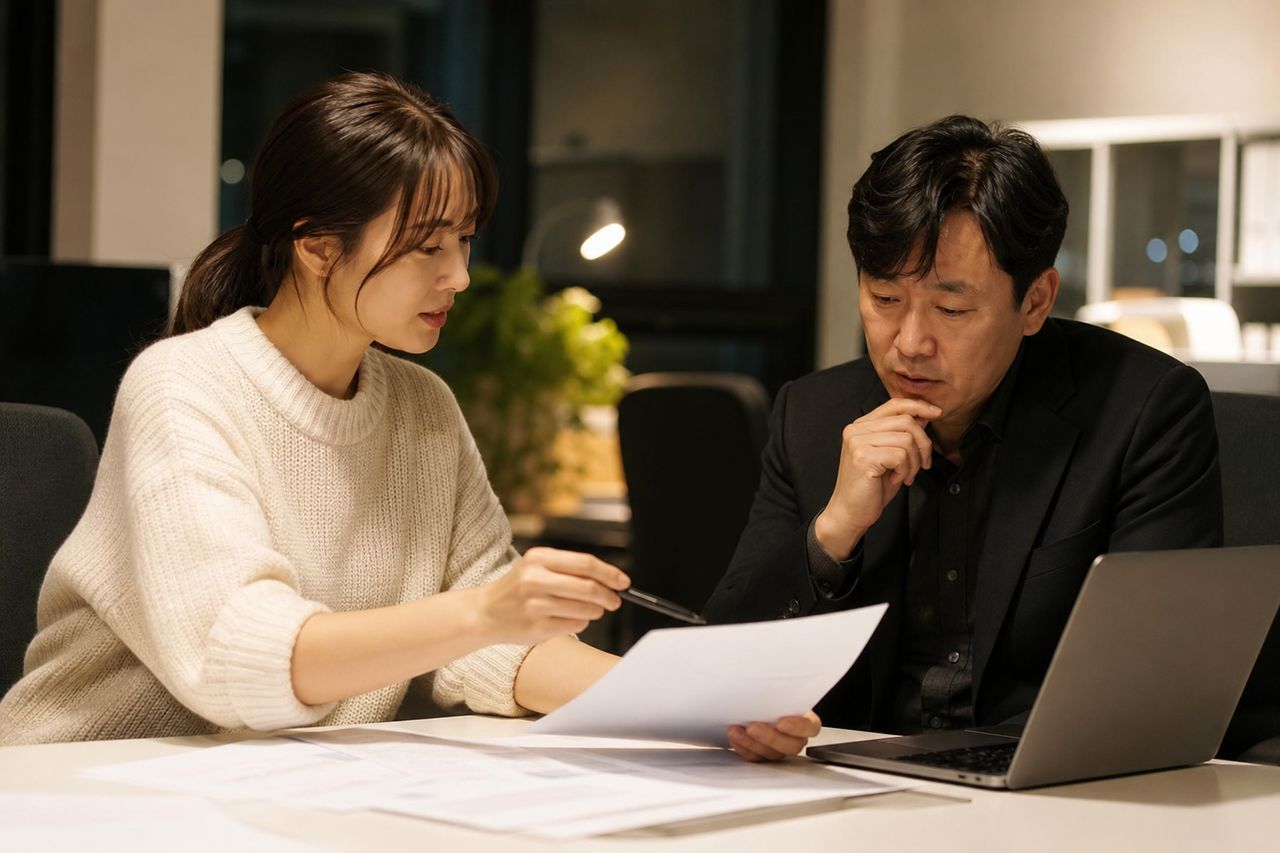 보증채무 개인회생신청 관련 전문가 상담·서류 검토 장면