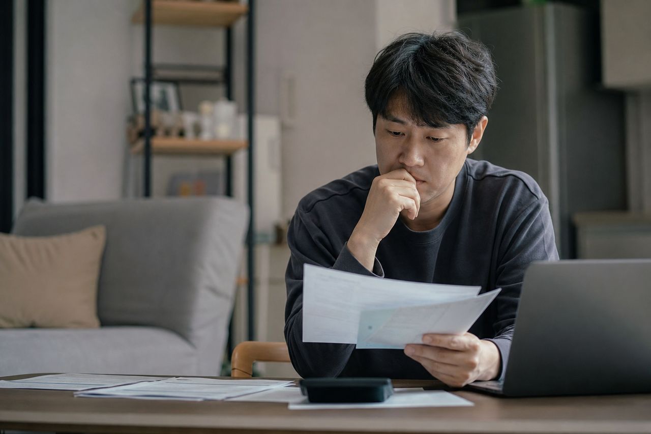 분양대금 개인회생 관련 상황을 보여주는 이미지 — 서류를 검토하는 모습