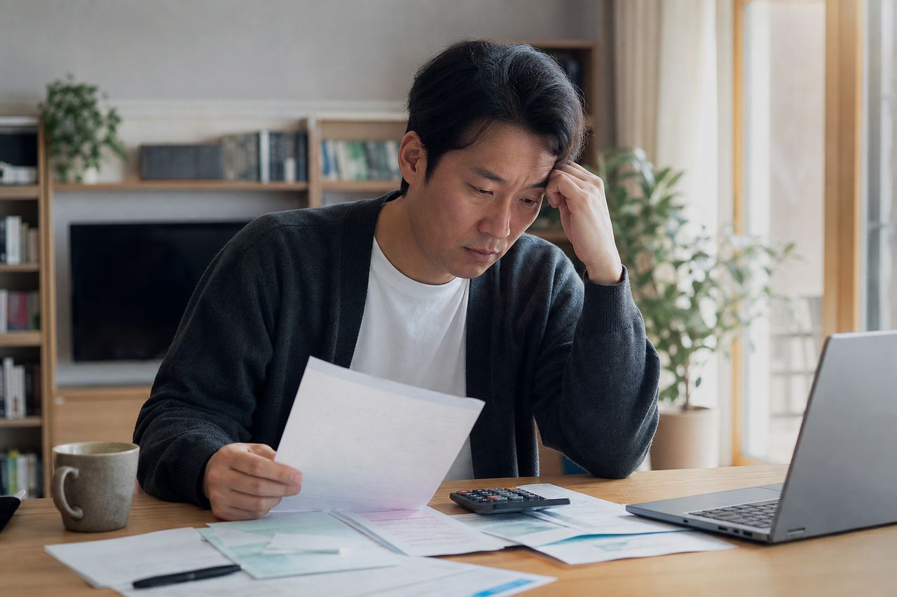 최근 대출의 사용처와 신청 타이밍 관련 상황을 보여주는 이미지 — 서류를 검토하는 모습