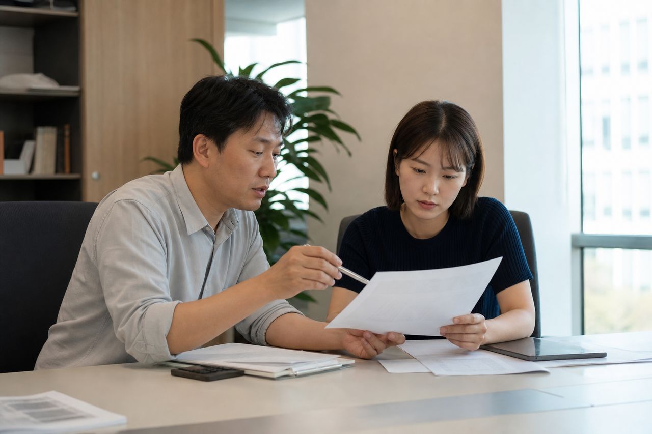 최근 대출의 사용처와 신청 타이밍 관련 전문가 상담·서류 검토 장면