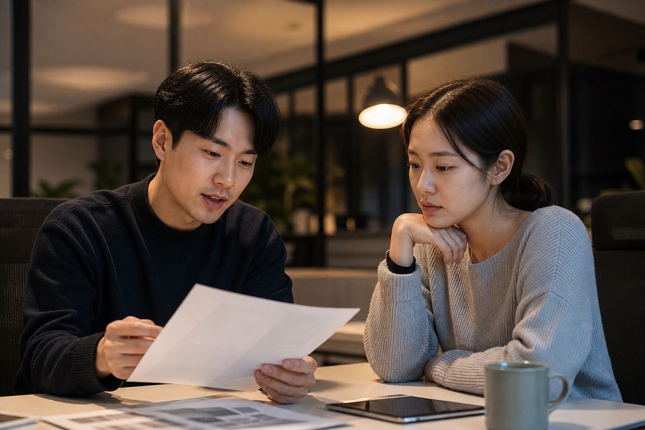 프리랜서 개인회생신청 관련 전문가 상담·서류 검토 장면