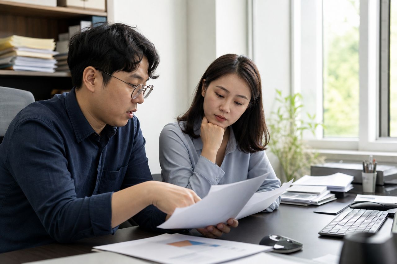 개인회생 월 변제금은 어떻게 정해지나요? 관련 전문가 상담·서류 검토 장면